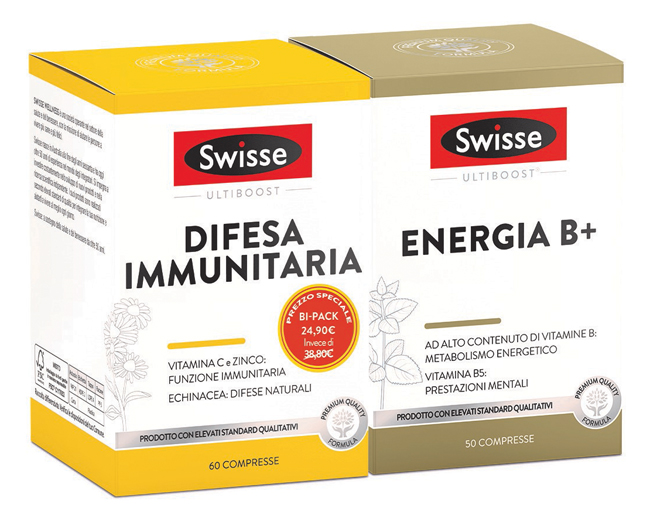 SWISSE BIPACK DIFESA IMMUNITARIA 60 COMPRESSE + ENERGIA B 50 COMPRESSE - Farmacia Mortise