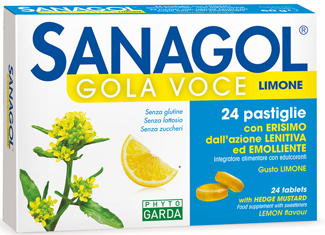 DNL SANAGOL GOLA VOCE LIMONE SENZA ZUCCHERO 24+12 CARAMELLE - Farmacia Mortise