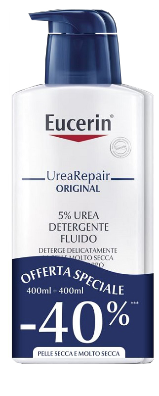 EUCERIN BIPACCO UREA 5% DETERGENTE 400 ML + 400 ML - Farmacia Mortise