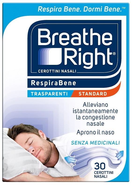 CEROTTI NASALI BREATHE RIGHT TRASPARENTI 30 PEZZI - Farmacia Mortise