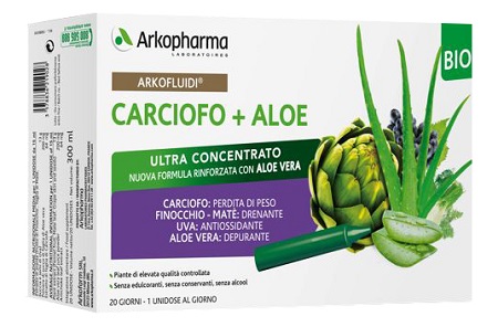 ARKOFLUIDI CARCIOFO+ALOE VERA 20 FLACONCINI 200 G - Farmacia Mortise