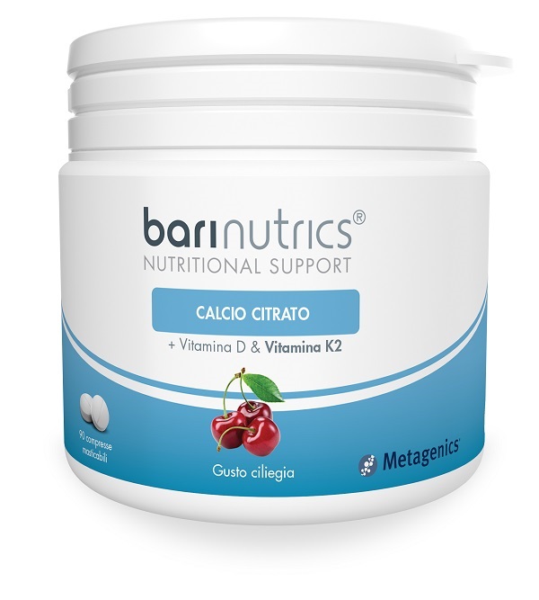 BARINUTRICS CALCIO CITRATO K2 CILIEGIA 90 COMPRESSE - Farmacia Mortise