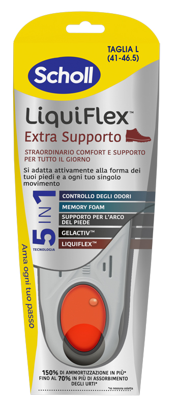 SCHOLL LIQUIFLEX EXTRA SUPPORT TAGLIA LARGE - Farmacia Mortise