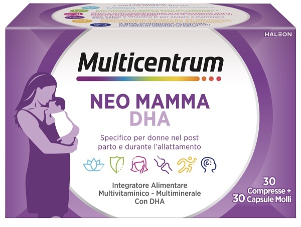 MULTICENTRUM NEO MAMMA DHA 30 COMPRESSE + 30 CAPSULE MOLLI - Farmacia Mortise