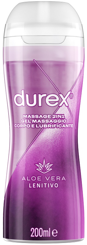 DUREX MASSAGE 2 IN 1 GEL MASSAGGIO CORPO E LUBRIFICANTE ALOE VERA 200 ML - Farmacia Mortise