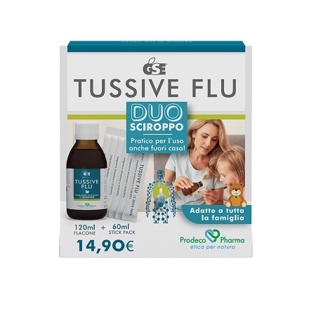 GSE TUSSIVE FLU DUO FLACONE+6 STICK PACK MONODOSE - Farmacia Mortise