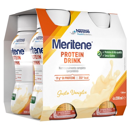 MERITENE DRINK VANIGLIA 4 PEZZI DA 200 ML - Farmacia Mortise