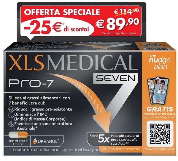 XLS MEDICAL PRO 7 180 CAPSULE TAGLIO PREZZO - Farmacia Mortise