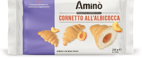 AMINO' CORNETTO ALBICOCCA 4 PEZZI DA 55 G - Farmacia Mortise