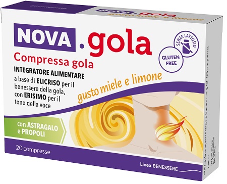 NOVA GOLA MIELE LIMONE 20 COMPRESSE - Farmacia Mortise