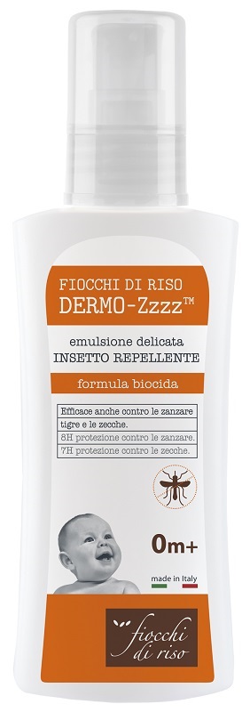 FIOCCHI DI RISO DERMO ZZZZ EMULSIONE DELICATA REPELLENTE 0 MESI + 100 ML - Farmacia Mortise