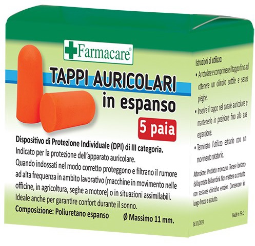 TAPPI AURICOLARI ESPANSO 5 PAIA - Farmacia Mortise