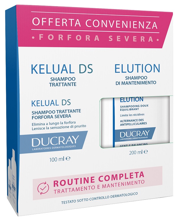 DUCRAY KELUAL DS 100 ML + ELUTION SHAMPOO 200 ML - Farmacia Mortise
