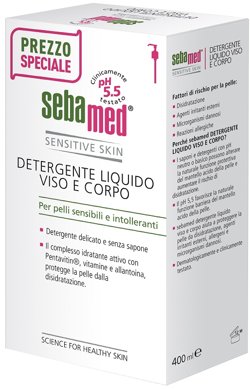 SEBAMED DETERGENTE VISO CORPO 400 ML - Farmacia Mortise