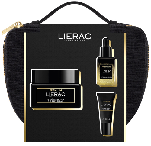 LIERAC TROUSSE NATALE PREMIUM SOYEUSE 50 ML + MINI SIERO 13 ML + MINI CONTORNO OCCHI 5 ML 2024 - Farmacia Mortise