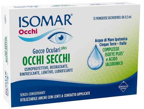 ISOMAR OCCHI SECCHI PLUS GOCCE OCULARI ACIDO IALURONICO 0,20% 15 FLACONCINI - Farmacia Mortise