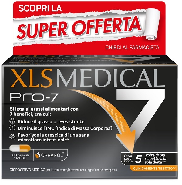 XLS MEDICAL PRO-7 180 CAPSULE TAGLIO PREZZO - Farmacia Mortise
