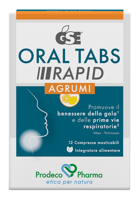 GSE ORAL TABS RAPID AGRUMI 12 COMPRESSE MASTICABILI - Farmacia Mortise