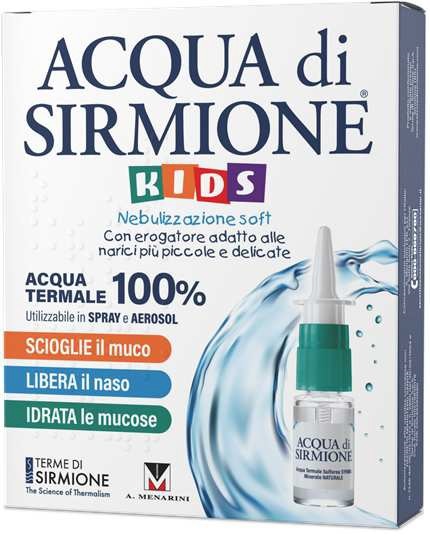 ACQUA DI SIRMIONE KIDS NEBULIZZAZIONE SOFT ACQUA TERMALE 100% 6 FLACONCINI PLURIDOSE X 15 ML - Farmacia Mortise